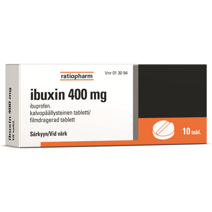 IBUXIN 400 mg tabl, kalvopääll 10 fol bild 2