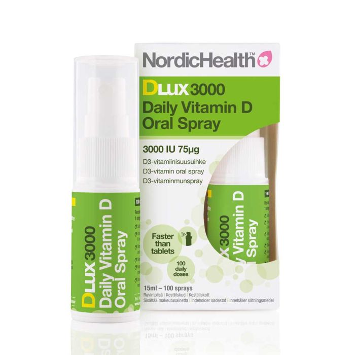 Nordic Health DLux 3000 D3-suihke  75 mikrog 15 ml