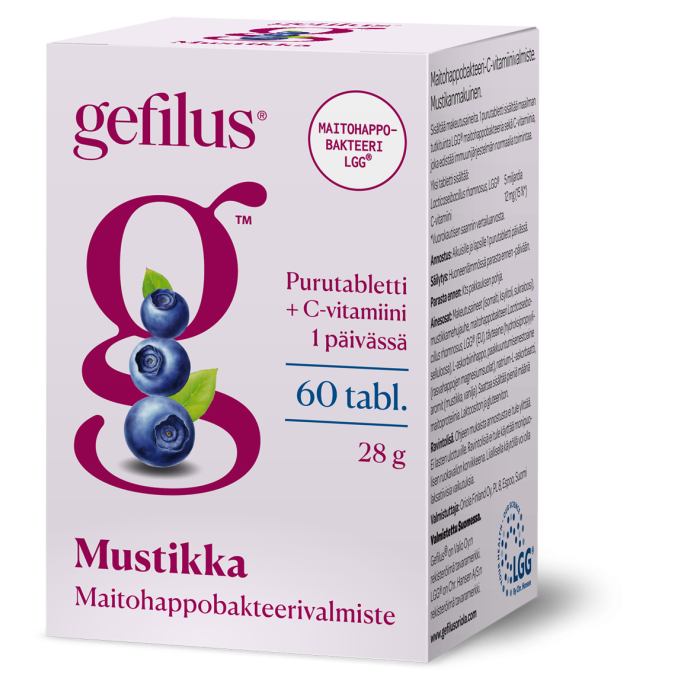 Gefilus Mustikka purutabletti 60 kpl
