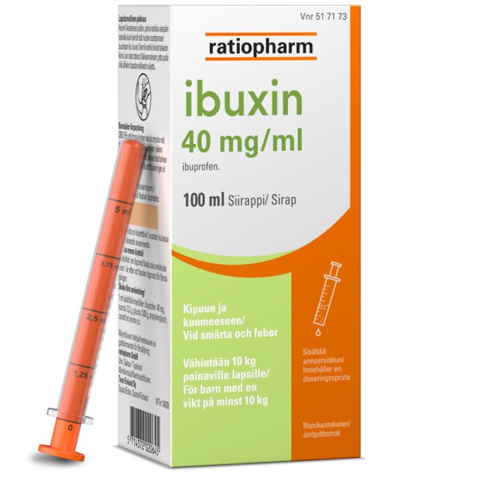 IBUXIN siirappi 40 mg/ml 100 ml
