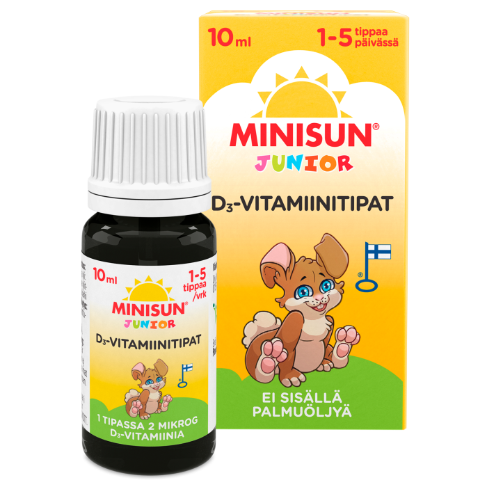 Minisun D-vitamiini 10 mikrog tipat 10 ml bild 2