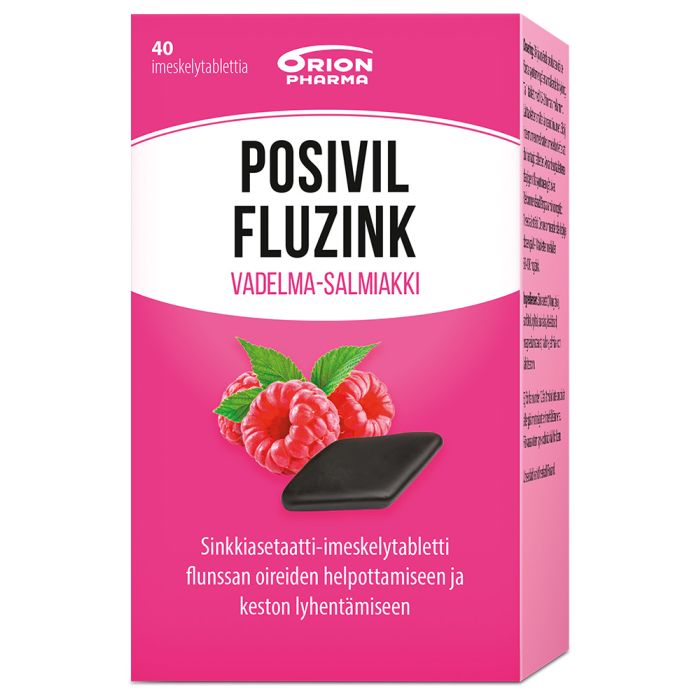 Posivil FluZink vadelma-salmiakki 40 imeskelytablettia bild 2