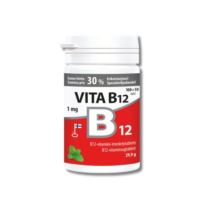 VITA B12 1 mg kampanjapakkaus 100+30 tabl