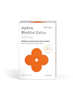 Apteq Biotiini Extra 5000 mikrog 180 kaps