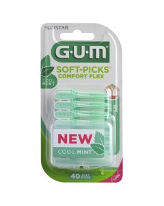GUM Soft-Picks Comfort Flex Mint Medium harjatikku 40 kpl