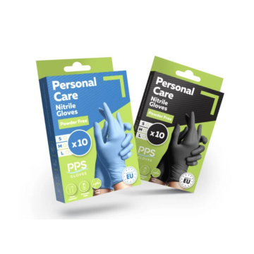 Personal Care Nitriilikäsine puuteriton musta M  10 kpl