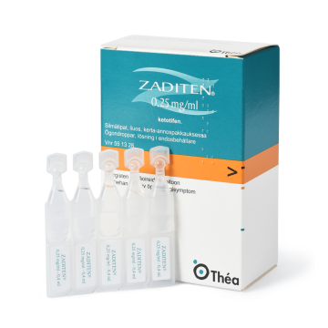 ZADITEN 0,25 mg/ml silmätipat, liuos, kerta-annospakkaus 20x0,4 ml