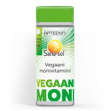 Apteekin Sana-sol Vegaani monivitamiini 220 tabl