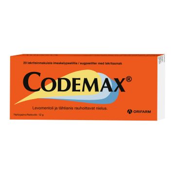 Codemax imeskeltävä pastilli 20 tabl