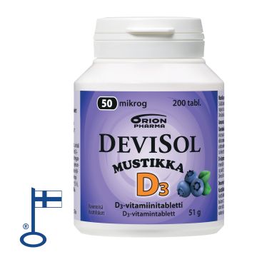DEVISOL MUSTIKKA 50 MIKROG IMESKELYTABLETTI 200 KPL