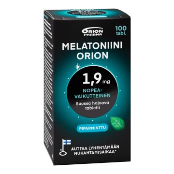 Melatoniini Orion 1,9 mg piparminttu suussa hajoava 100 tabl
