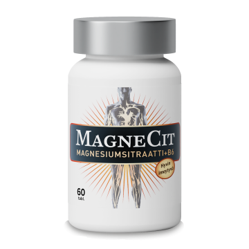 MAGNECIT  MAGNESIUMSITRAATTI + B6-VITAMIINI 60 TABL