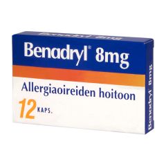 BENADRYL 8 mg kaps, kova 12 fol