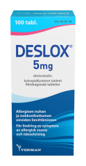 DESLOX tabletti, kalvopäällysteinen 5 mg 100 fol