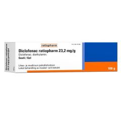 DICLOFENAC RATIOPHARM geeli 23,2 mg/g 100 g