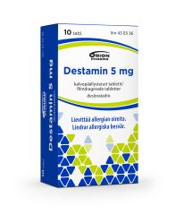 DESTAMIN 5 mg tabl, kalvopääll 10 fol