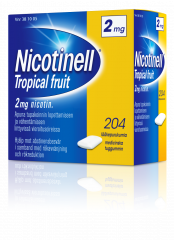 NICOTINELL TROPICAL FRUIT 2 mg lääkepurukumi 204 fol