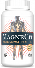 MAGNECIT  MAGNESIUMSITRAATTI + B6-VITAMIINI 200 TABL