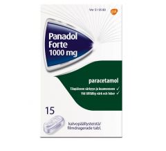 PANADOL FORTE 1000 mg tabl, kalvopääll 15 fol
