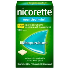NICORETTE MENTHOLMINT 4 mg lääkepurukumi 105 fol